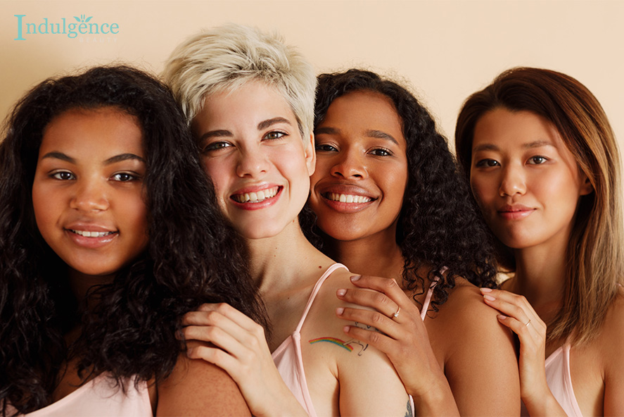 Image of women in different types of complexions